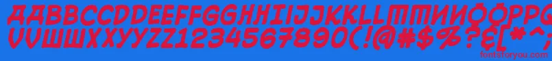 10cesb Font – Red Fonts on Blue Background