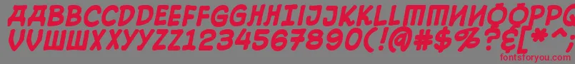 10cesb-Schriftart – Rote Schriften auf grauem Hintergrund