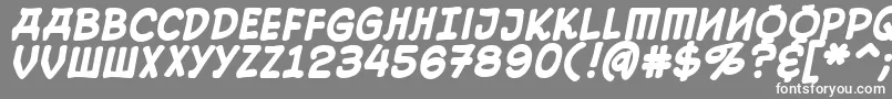 フォント10cesb – 灰色の背景に白い文字