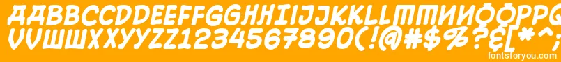 10cesb Font – White Fonts on Orange Background
