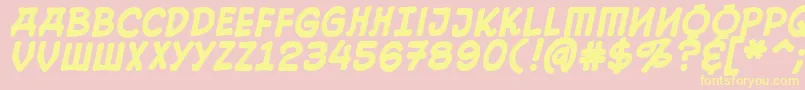 10cesb Font – Yellow Fonts on Pink Background