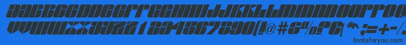 FlagstaffRegular Font – Black Fonts on Blue Background