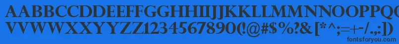 TitleWaveRegular Font – Black Fonts on Blue Background