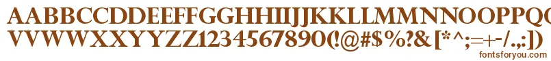 Шрифт TitleWaveRegular – коричневые шрифты на белом фоне