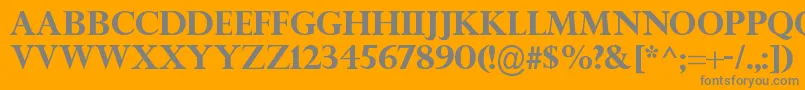 TitleWaveRegular Font – Gray Fonts on Orange Background