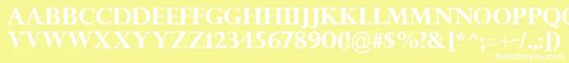 TitleWaveRegular Font – White Fonts on Yellow Background