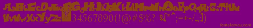 Blondie29 Font – Brown Fonts on Purple Background