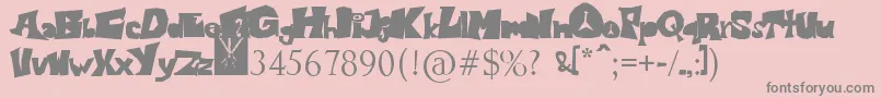 Blondie29 Font – Gray Fonts on Pink Background