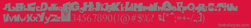 Blondie29 Font – Gray Fonts on Red Background