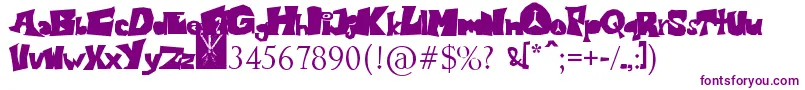 フォントBlondie29 – 紫色のフォント