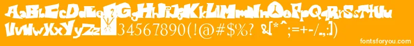 Blondie29 Font – White Fonts on Orange Background