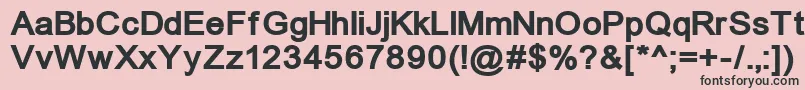 フォントErUnivers1251Bold – ピンクの背景に黒い文字