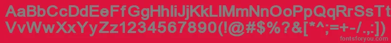 フォントErUnivers1251Bold – 赤い背景に灰色の文字