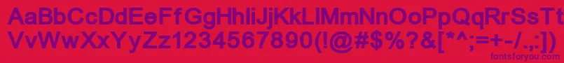 Czcionka ErUnivers1251Bold – fioletowe czcionki na czerwonym tle