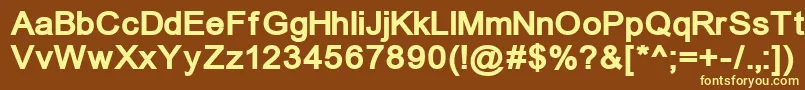Шрифт ErUnivers1251Bold – жёлтые шрифты на коричневом фоне