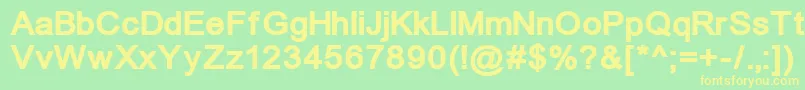 ErUnivers1251Bold Font – Yellow Fonts on Green Background