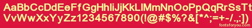ErUnivers1251Bold Font – Yellow Fonts on Red Background