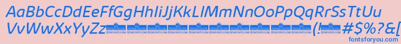 fuente KabrioSoftBookItalicTrial – Fuentes Azules Sobre Fondo Rosa