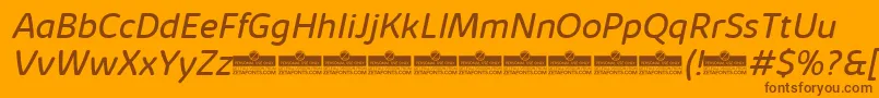KabrioSoftBookItalicTrial Font – Brown Fonts on Orange Background