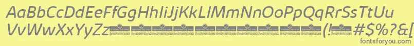 KabrioSoftBookItalicTrial Font – Gray Fonts on Yellow Background