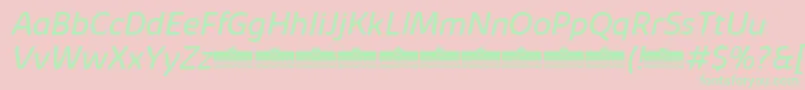 KabrioSoftBookItalicTrial Font – Green Fonts on Pink Background