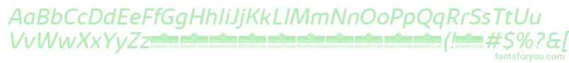 KabrioSoftBookItalicTrial Font – Green Fonts on White Background