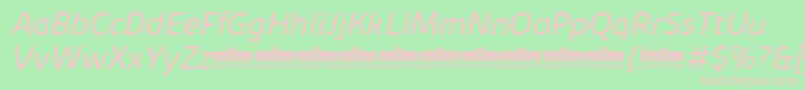 KabrioSoftBookItalicTrial Font – Pink Fonts on Green Background