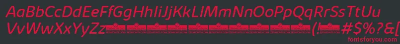 KabrioSoftBookItalicTrial Font – Red Fonts on Black Background