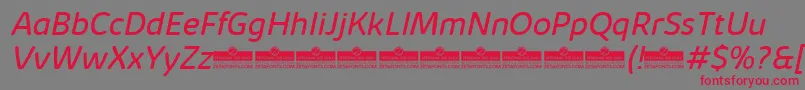 KabrioSoftBookItalicTrial Font – Red Fonts on Gray Background