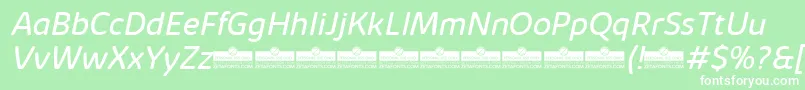 KabrioSoftBookItalicTrial Font – White Fonts on Green Background
