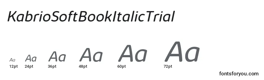 Размеры шрифта KabrioSoftBookItalicTrial