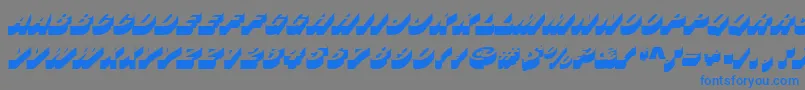 フォントBusterd – 灰色の背景に青い文字