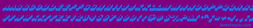 フォントBusterd – 紫色の背景に青い文字