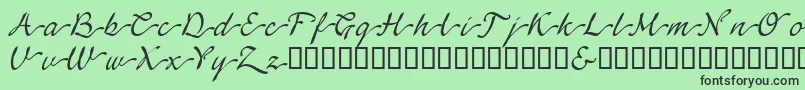 LinotypeagogoSwashone Font – Black Fonts on Green Background