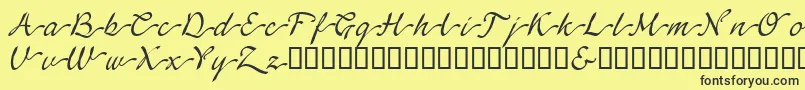 LinotypeagogoSwashone Font – Black Fonts on Yellow Background