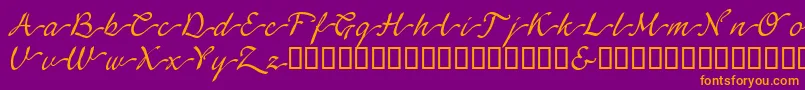 LinotypeagogoSwashone Font – Orange Fonts on Purple Background