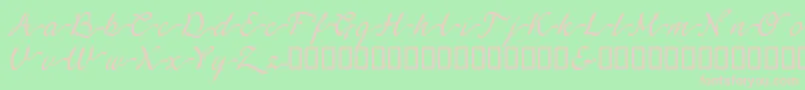 LinotypeagogoSwashone Font – Pink Fonts on Green Background