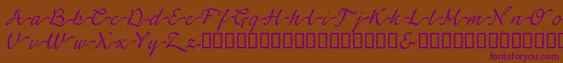 LinotypeagogoSwashone Font – Purple Fonts on Brown Background