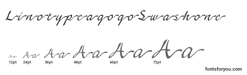 Größen der Schriftart LinotypeagogoSwashone