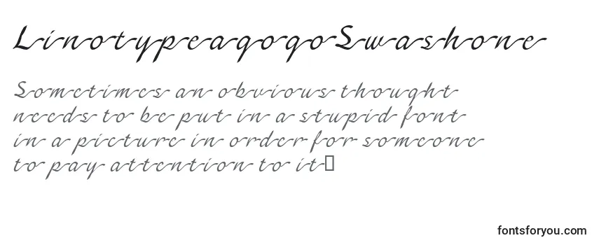 LinotypeagogoSwashone -fontin tarkastelu