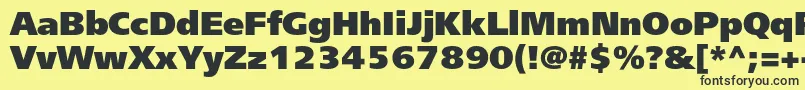 Freesetextraboldc Font – Black Fonts on Yellow Background