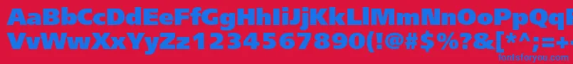 Freesetextraboldc Font – Blue Fonts on Red Background