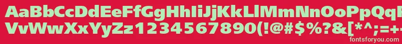 Freesetextraboldc Font – Green Fonts on Red Background