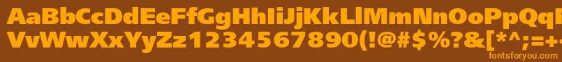 Freesetextraboldc Font – Orange Fonts on Brown Background