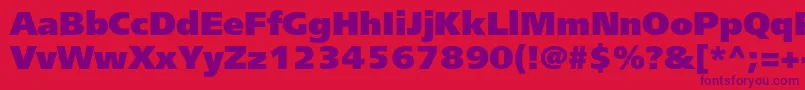 Freesetextraboldc Font – Purple Fonts on Red Background