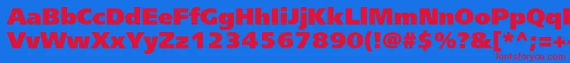 Freesetextraboldc Font – Red Fonts on Blue Background