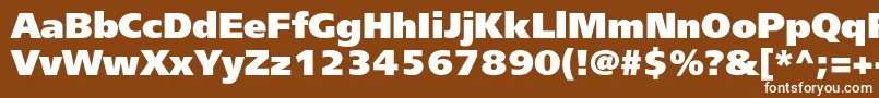 フォントFreesetextraboldc – 茶色の背景に白い文字