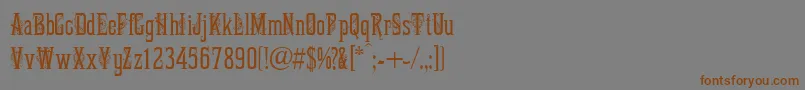 MartaDecorTwo-Schriftart – Braune Schriften auf grauem Hintergrund