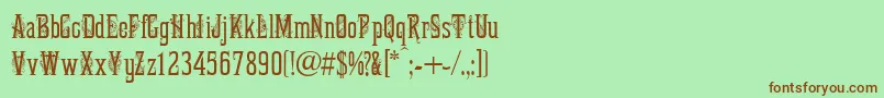 MartaDecorTwo Font – Brown Fonts on Green Background