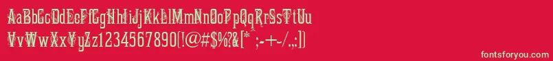 MartaDecorTwo Font – Green Fonts on Red Background